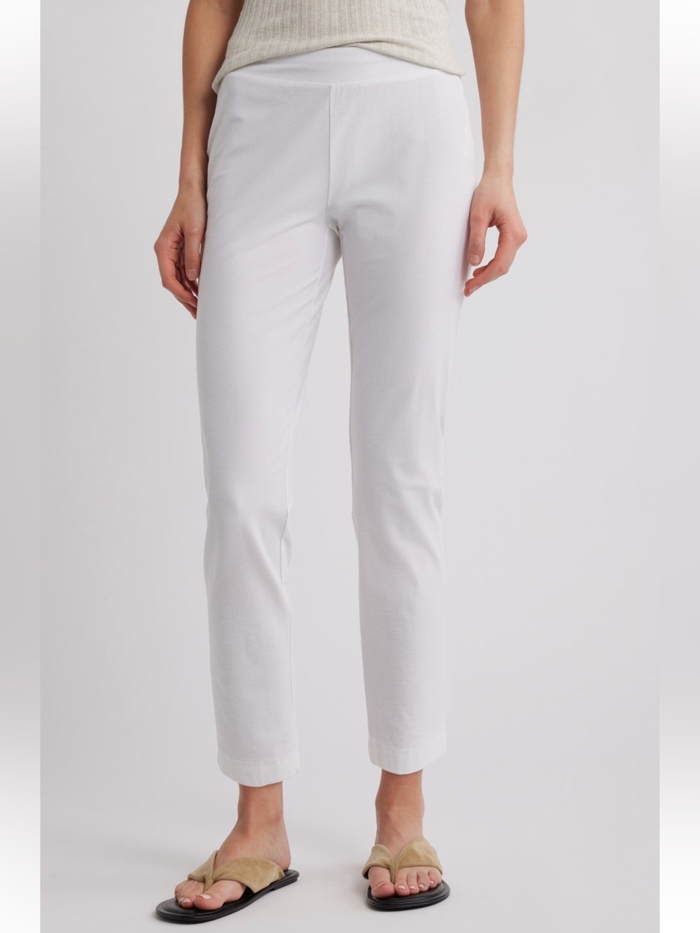 NWT Eileen Fisher Plus Size Washable Stretch Crepe Slim Leg Ankle Pants Sz 1X